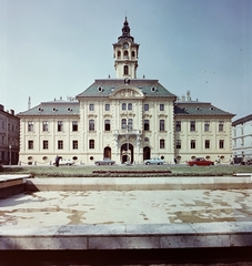 Magyarország, Szeged, Széchenyi tér, Városháza., 1966, Építésügyi Dokumentációs és Információs Központ, VÁTI, színes, Lechner Ödön-terv, középület, Pártos Gyula-terv, Fortepan #31294