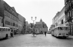 Németország, Bad Schandau, Markt Platz., 1967, Beyer Norbert, autóbusz, NDK, Fortepan #31654