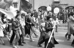 Hungary, Komarno, Mártírok útja, május 1-i felvonulás., 1985, Gábor László, march, 1st of May parade, Fortepan #31868