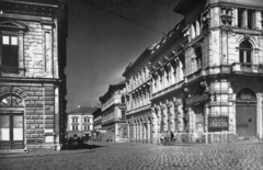 Hungary, Szeged, Victor Hugo utca., 1947, Kozma János, store display, cornerhouse, Fortepan #31934