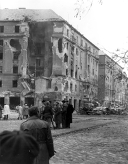 Hungary, Budapest VIII., Üllői út - József körút sarok., 1956, Papp István, revolution, wreck, damaged building, Budapest, Fortepan #31982