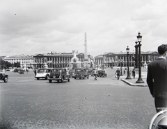 France, Paris, Place de la Concorde., 1939, Saly Noémi, fountain, hotel, public building, Obelisk, avenue, Jacques Ignace Hittorff-design, Louis-François Trouard-design, Ange-Jacques Gabriel-design, Fortepan #32231