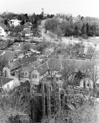 Magyarország, Budapest XXII., Budafok, látkép a Szent Gellért utca felől, előtérben lent a Péter-Pál utca, háttérben a dombon a Törley-mauzóleum., 1979, Építésügyi Dokumentációs és Információs Központ, VÁTI, Budapest, Fortepan #32239