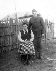 1941, Éles Andrásné, double portrait, Fortepan #32401