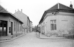 Magyarország, Nagykőrös, Eszperantó utca a Jókai utca felől., 1969, Építésügyi Dokumentációs és Információs Központ, VÁTI, kerékpár, Fortepan #32532