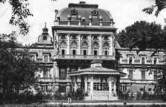 Magyarország, Budapest II., Árpád fejedelem útja (Újlaki rakpart), Lukács fürdő., 1928, Pesti Brúnó, strand, építészet, pavilon, fürdőhelyiség, Budapest, gyógyszálló, Rezső Hikisch-terv, Fortepan #32599