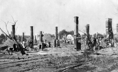 1916, Bindorfer Ferenc, First World War, ruins, chimney, damaged building, Fortepan #32605