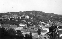 Magyarország, Esztergom, kilátás a Várhegyről, szemben a Fájdalmas Szűz-kápolna a Szent Tamás-hegyen., 1925, Fortepan, kilátás, Fortepan #32617