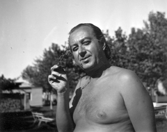 Hungary,Lake Balaton, Fonyód, 1978, Fortepan, celebrity, hairy chest, Fortepan #32737