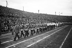 Magyarország, Budapest IV., Újpest, Megyeri út, UTE pálya. A 60 éves MTK ünneplése., 1949, Kovács Márton Ernő, sport, stadion, Budapest, ünnepség, futballcsapat, Fortepan #32862