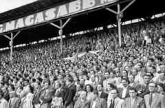 Magyarország, Budapest IV., Újpest, Megyeri út, UTE pálya, MTK-FTC (4:2) mérkőzés., 1949, Kovács Márton Ernő, sport, labdarúgás, Budapest, közönség, Fortepan #32898