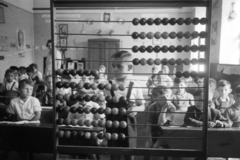 Hungary, Budapest XIV., Hermina út 23. Általános Iskola., 1949, Kovács Márton Ernő, school, classroom, kids, abacus, Budapest, Fortepan #33111