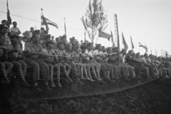 Hungary, Budapest X., Salgótarjáni (Tomcsányi) út, Gázművek teniszpálya, Magyarország - Svájc (5:0) Davis kupa mérkőzés., 1949, Kovács Márton Ernő, flag, audience, fan, Budapest, Fortepan #33126