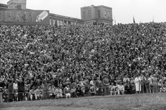 Magyarország, Budapest IV., Újpest, Megyeri út, UTE pálya, Magyarország - Olaszország (1:1) válogatott labdarúgó-mérkőzés., 1949, Kovács Márton Ernő, Tungsram-márka, Budapest, közönség, labdarúgás, Fortepan #33156