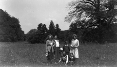 1930, Körmendy Pál, woods, excursion, tableau, women, field, summer, Fortepan #33310