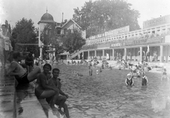 Hungary, Budapest III., Csillaghegyi strandfürdő., 1930, Körmendy Pál, Budapest, Fortepan #33340