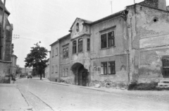 Magyarország, Sopron, Bécsi út 6. számú ház., 1968, Építésügyi Dokumentációs és Információs Központ, VÁTI, kapu, erkély ablak, utcakép, Fortepan #33440