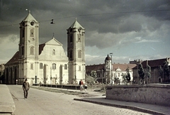 Magyarország, Gyöngyös, Szent Bertalan-templom., 1941, Fortepan, színes, híd, Fortepan #3369