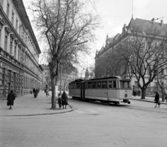 Hungary, Szeged, Tisza Lajos körút - Mérey utca sarok., 1969, UVATERV, street view, tram, public transport line number, Fortepan #3425