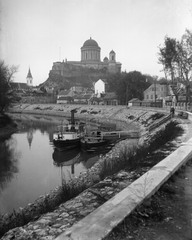 Magyarország, Esztergom, Kis-Duna, Bazilika., 1929, Fortepan, hajó, gőzhajó, Kövesd hajó, Fortepan #3514