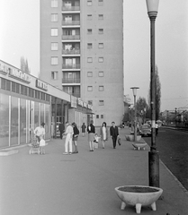 Hungary, Budapest XVIII., Üllői út (Vörös Hadsereg útja) az Építő utcánál., 1970, Fortepan, sign-board, light, street view, genre painting, Budapest, Fortepan #377