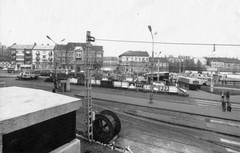 Magyarország, Budapest II., Széll Kálmán (Moszkva) tér a Dékán utca felé nézve., 1978, Fortepan, autóbusz, építkezés, IFA-márka, látkép, trolibusz, Budapest, villamos, Ikarus-márka, Ikarus 66, Ganz CSMG, Fortepan #38922