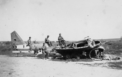 A szovjet légierő SB-2 típusú bombázógépének roncsa., 1942, Csorba Dániel, keleti front, szovjet gyártmány, repülőgép, második világháború, járműroncs, Tupoljev-márka, Tupoljev SZB, Fortepan #38968