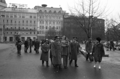 Magyarország, Budapest VIII., Blaha Lujza tér., 1980, Fortepan, szovjet katona, tányérsapka, Budapest, Fortepan #39160