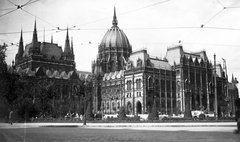 Magyarország, Budapest V., Kossuth Lajos tér a Vértanúk tere felől nézve., 1934, Kurutz Márton, Budapest, Fortepan #39243