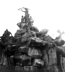 Hungary, Budapest XIV., Sió tündér regéje szoborcsoport és szökőkút Mátray Lajos György szobrászművész alkotása (1896)., 1936, Ted Grauthoff, fountain, sculpture, Budapest, Fortepan #39261