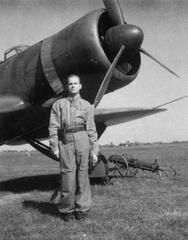 Heinkel He-70K típusú távolfelderítő repülőgép., 1939, Hídvégi Zoltán, közlekedés, német gyártmány, pilóta, MKHL, repülőtér, Heinkel-márka, Heinkel He 70, Fortepan #39324