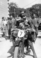 1942, Tarbay Júlia, motorkerékpár, Ariel-márka, motorsport, Fortepan #39420