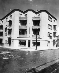 Magyarország, Budapest XIII., Visegrádi utca - Thurzó utca sarok., 1938, Angyalföldi Helytörténeti Gyűjtemény, cégtábla, Budapest, Fortepan #39660