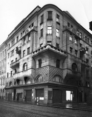 Magyarország, Budapest XIII., Visegrádi utca 15., 1955, Angyalföldi Helytörténeti Gyűjtemény, utcakép, épület, Budapest, sarokház, sínpálya, Fortepan #39662