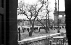 Magyarország, Budapest XIV., Hősök tere a Műjégpálya felől nézve. 1956. december 4-i Nőtüntetés., 1956, Nagy Gyula, forradalom, tüntetés, Budapest, Fortepan #39743