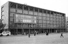 Magyarország, Budapest VI., Dózsa György út 84. MÉMOSZ (Magyarországi Építőipari Munkások Országos Szövetsége) székháza., 1956, Nagy Gyula, középület, Budapest, Szrogh György-terv, Gádoros Lajos-terv, Perényi Imre-terv, Preisich Gábor-terv, Fortepan #39759