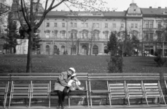 Magyarország, Szeged, Széchenyi tér., 1973, Varga János, tér, pad, Fortepan #40328