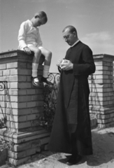 Hungary, Pannonhalma, (Győrszentmárton), Pannonhalmi Bencés Főapátság., 1943, Rados Tamás OSB, religion, priest, Benedictines, Fortepan #40383