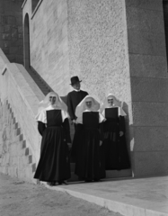 Hungary, Pannonhalma, (Győrszentmárton), Pannonhalmi Bencés Főapátság., 1943, Rados Tamás OSB, religion, priest, tableau, nun, Benedictines, Fortepan #40388