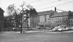 Magyarország, Budapest XIII., Lehel utca - Róbert Károly körút kereszteződés, háttérben a Tar utca házai láthatók. Később itt épült fel a Domus Áruház., 1973, Angyalföldi Helytörténeti Gyűjtemény, automobil, Budapest, Fortepan #41161