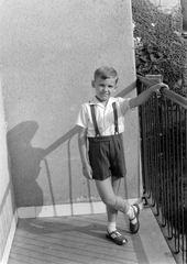 1965, Fortepan, portrait, kid, balcony, sandal, Fortepan #4123