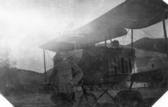 Albatros B-II típusú felderítő repülőgép., 1914, Székelyi Péter, első világháború, közlekedés, pilóta, katonaság, repülőtér, Albatros-márka, Albatros B.II, Fortepan #41489