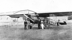 Magyarország, a Magyar Légiforgalmi Rt. holland gyártmányú Fokker F-III. típusú utasszállító repülőgépe., 1927, Szent-Istvány Dezső, közlekedés, repülőgép, repülőtér, MALÉV légitársaság, Fokker-márka, holland gyártmány, Fokker F.III, MALÉRT, monoplán, Budapest, Fortepan #41571