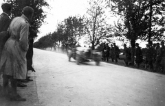 Magyarország, 1-es út Tát és Nyergesújfalu közötti 1 km-es szakasza, autó és motor sebességi versenyek helyszíne., 1934, Csermely Károly, motorsport, Fortepan #41640