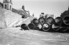 Magyarország, Budapest V., Március 15. tér., 1964, MZSL/Ofner Károly, építkezés, Budapest, Fortepan #41835