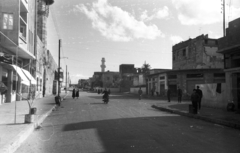 Szíria, Latakia, Saif Al-Daula utca, balra a Nagymecset., 1965, MZSL/Ofner Károly, utcakép, minaret, Fortepan #41954