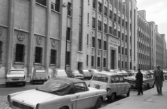 Franciaország, Párizs, Rue des Saint Pères, Rene Descartes Egyetem., 1964, MZSL/Ofner Károly, utcakép, Renault-márka, francia gyártmány, Citroen-márka, automobil, Peugeot-márka, rendszám, Renault 4, Citroen 2CV, Peugeot 404, országjelzés, Renault Floride, Fortepan #41992