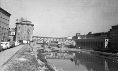 Olaszország, Firenze, Ponte Vecchio., 1965, MZSL/Ofner Károly, híd, kőhíd, ívhíd, Neri di Fioravante-terv, Taddeo Gaddi-terv, Fortepan #42015