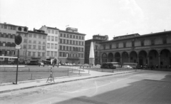 Olaszország, Firenze, Piazza Santa Maria Novella., 1965, MZSL/Ofner Károly, tér, obeliszk, Fortepan #42017