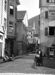 Svájc, Chur, a Vazerolgasse a Storchengasse felől., 1938, MZSL/Ofner Károly, Fortepan #42271